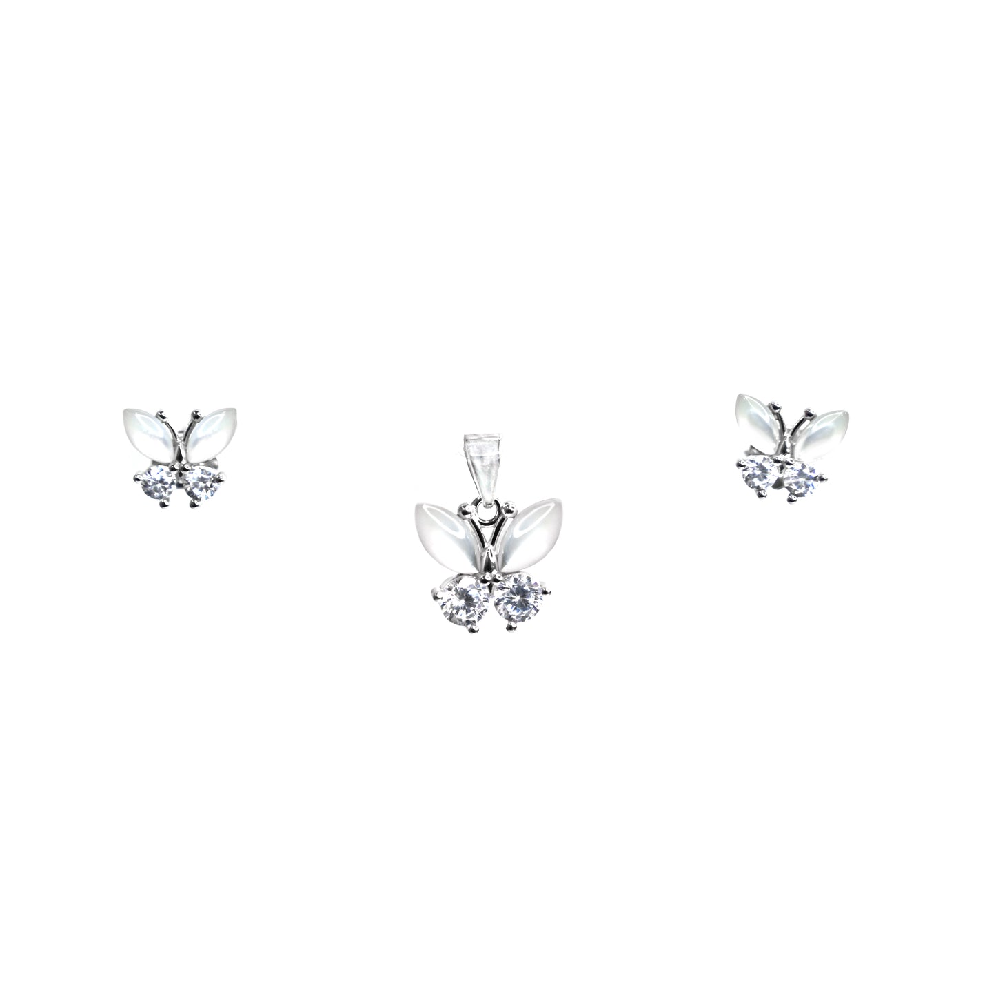 KUPPANDA’S 925 Sterling Silver Butterfly Pendant Earrings
