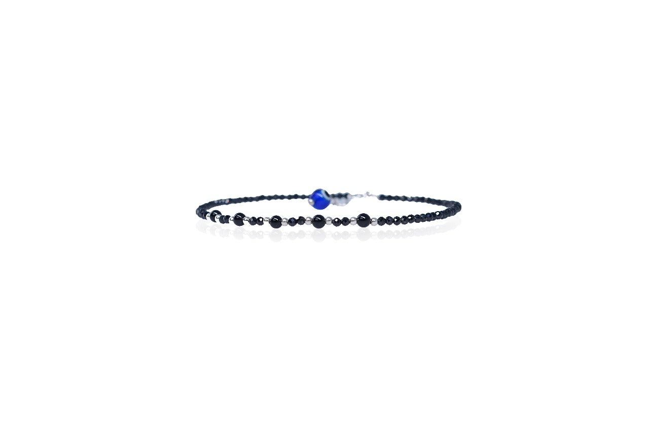 KUPPANDA’S 925 EXCLUSIVE 925 Pure Silver Black Thread Adjustable Anklet For Girls