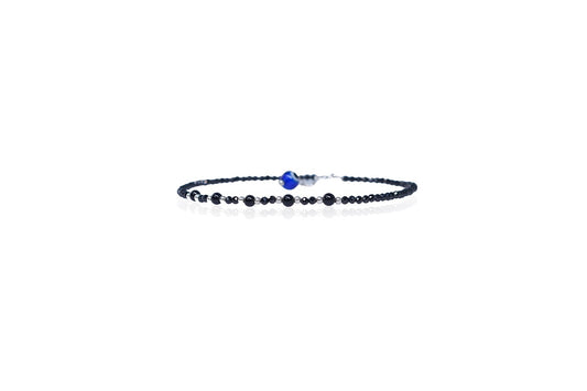 KUPPANDA’S 925 EXCLUSIVE 925 Pure Silver Black Thread Adjustable Anklet For Girls